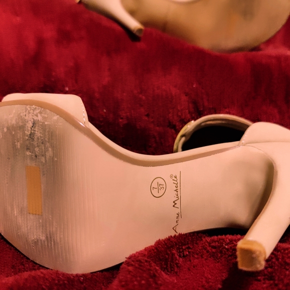 Anne Michelle Rapture-54 Sz 7 Women's Stiletto Heel Sandal Shoes Tan - Picture 5 of 12